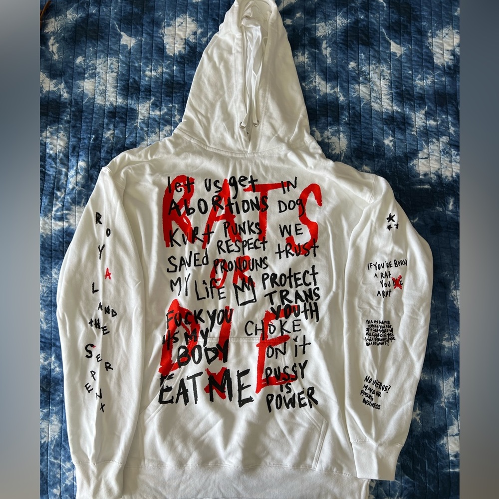 Royal and the Serpent Official RATS OR DIE XL hoodie